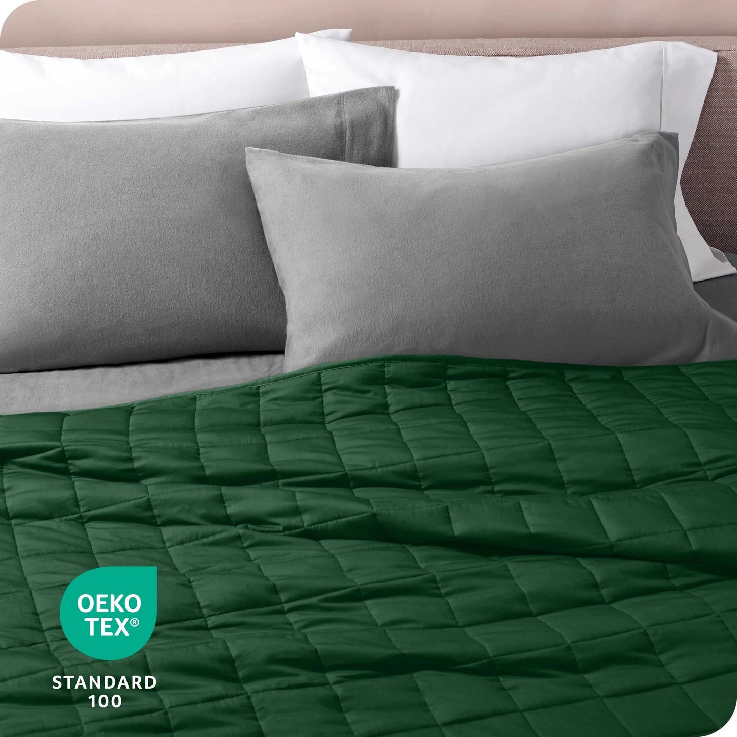 Bare Home 100% Cotton Weighted Blanket – Ultra Soft, Premium Quality for Adults - CalmCore