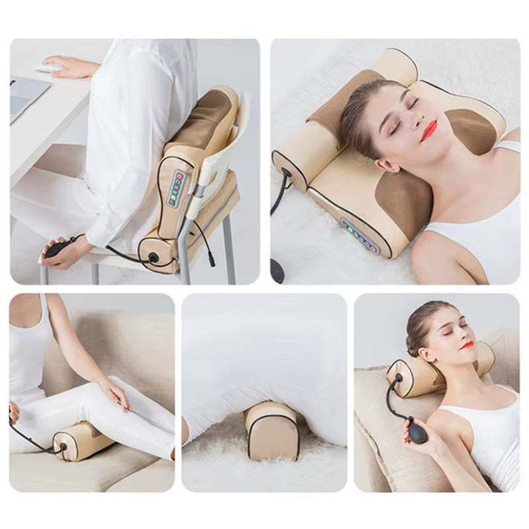 Electric Neck & Shoulder Massager with Heat – Deep Tissue Cervical Traction Pillow for Pain Relief & Relaxation