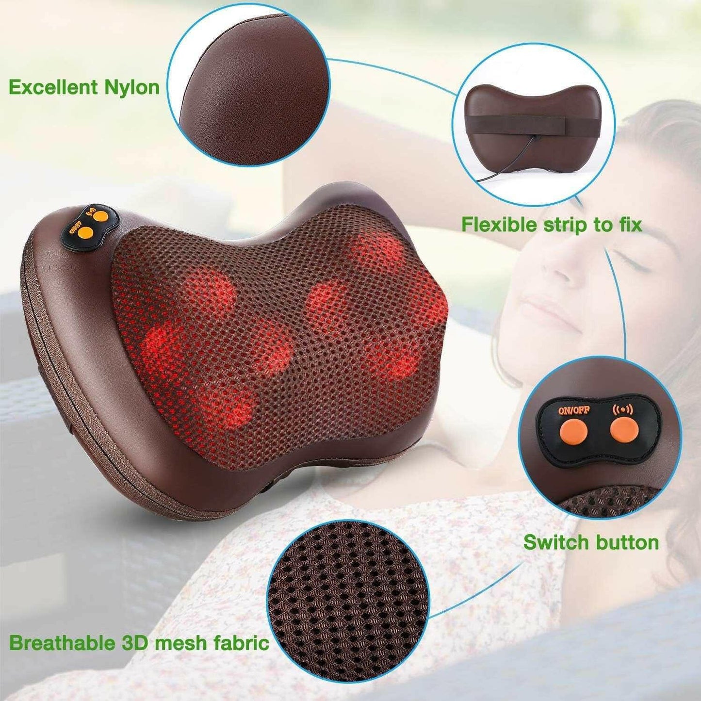 3D Shiatsu Comfort Massager with Heat Function - CalmCore