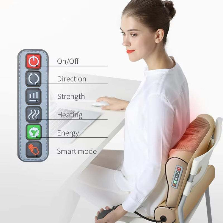 Electric Neck & Shoulder Massager with Heat – Deep Tissue Cervical Traction Pillow for Pain Relief & Relaxation