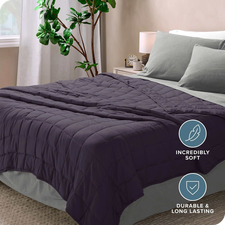 Bare Home Weighted Blanket – Ultimate Comfort & Relaxation (7lb, Twin/Full Size)