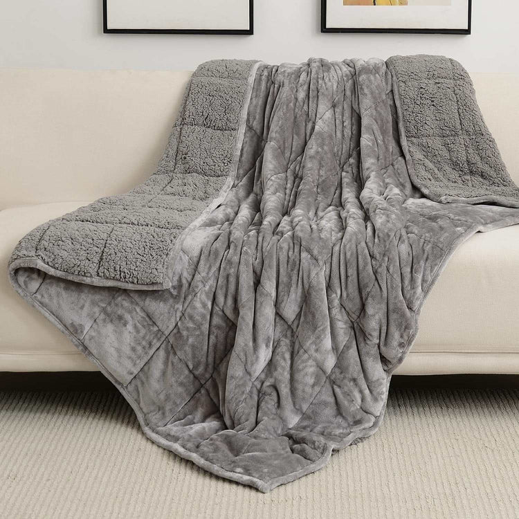 20 Lb Fleece Weighted Blankets for Adults