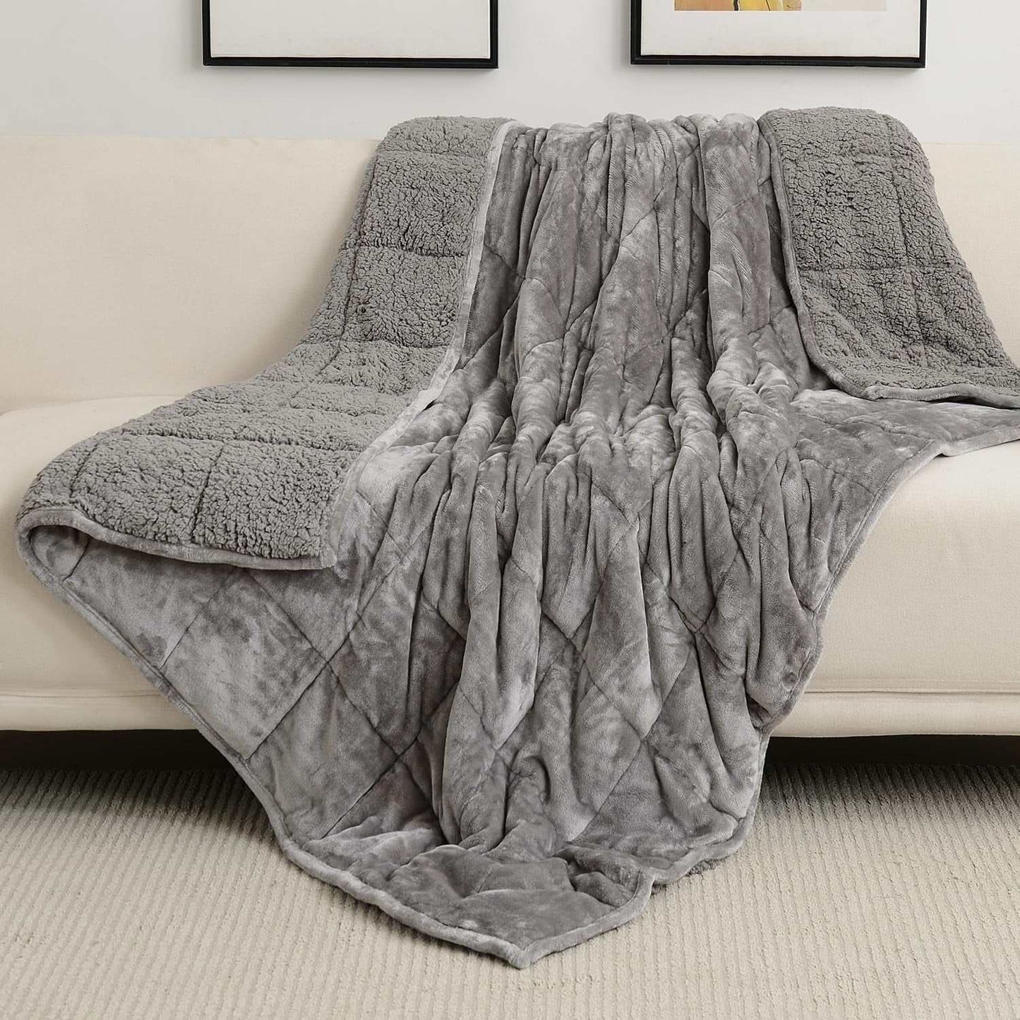 Sherpa Fleece Weighted Blanket - CalmCore