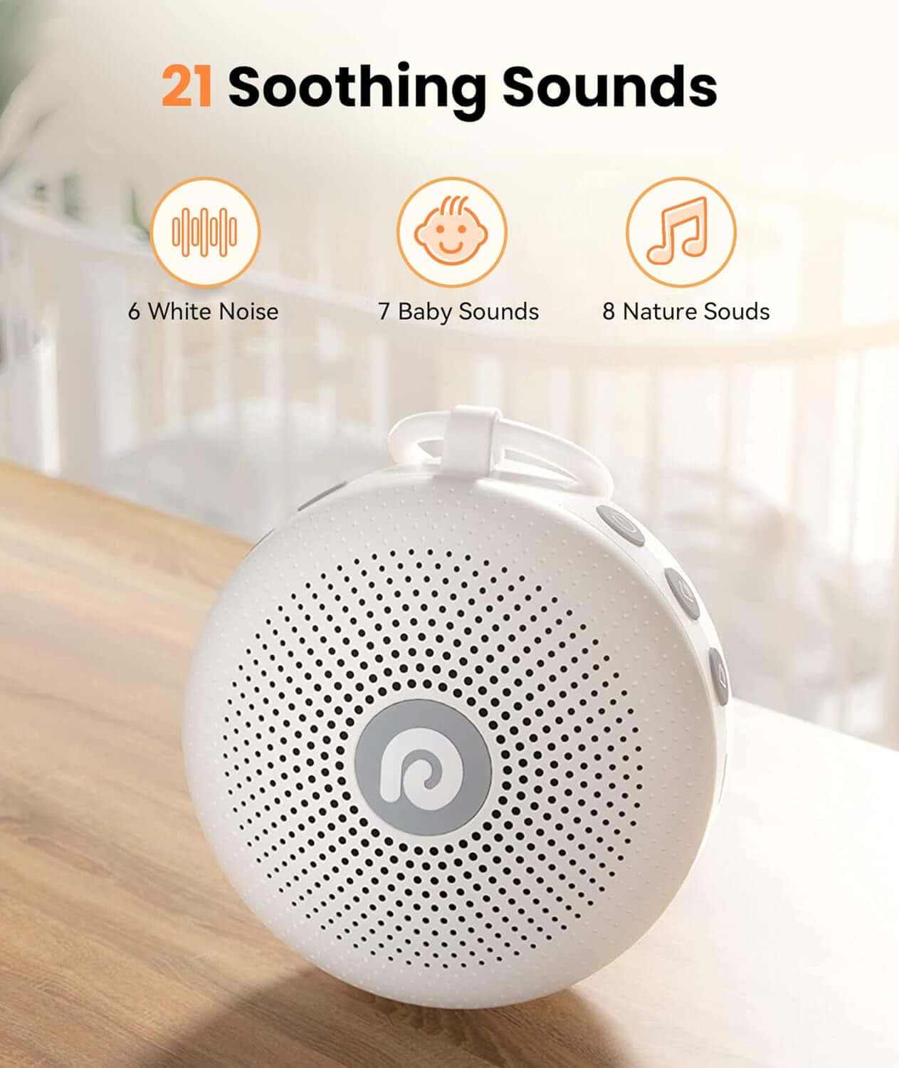 Dreamegg White Noise Machine 29 Soothing Sounds for Sleep - CalmCore