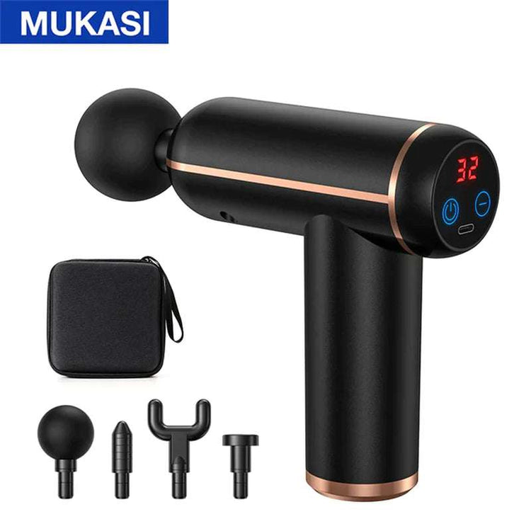 MUKASI Portable Massage Gun – Deep Tissue Relief for Muscle Recovery & Pain Relief