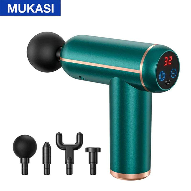 MUKASI Portable Massage Gun – Deep Tissue Relief for Muscle Recovery & Pain Relief