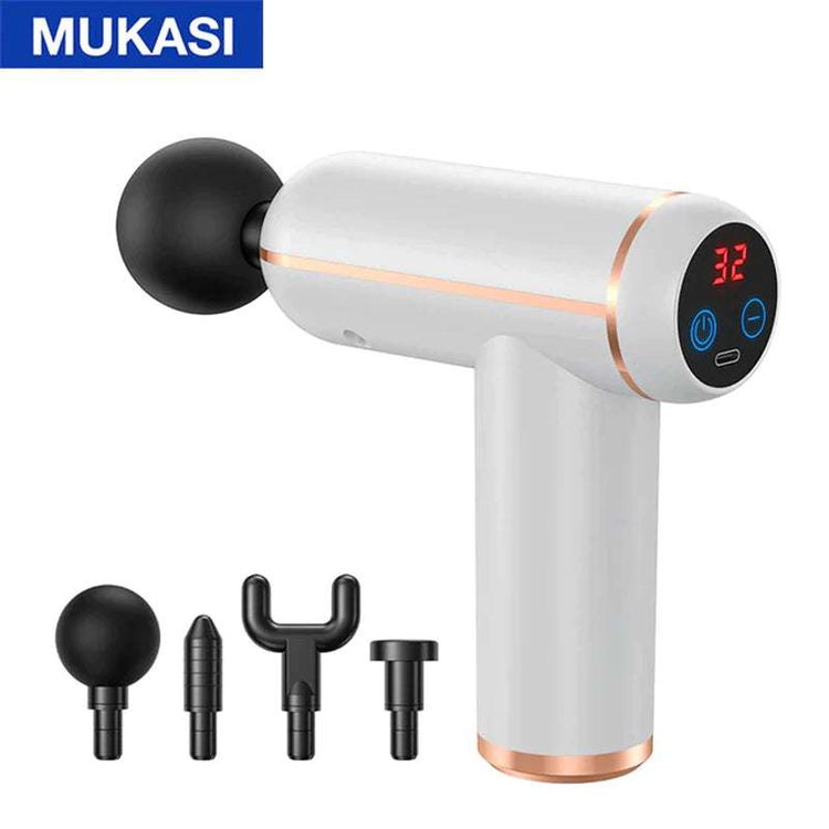 MUKASI Portable Massage Gun – Deep Tissue Relief for Muscle Recovery & Pain Relief