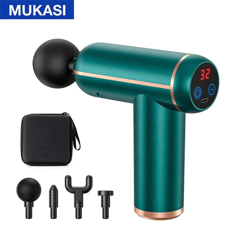 MUKASI Portable Massage Gun – Deep Tissue Relief for Muscle Recovery & Pain Relief