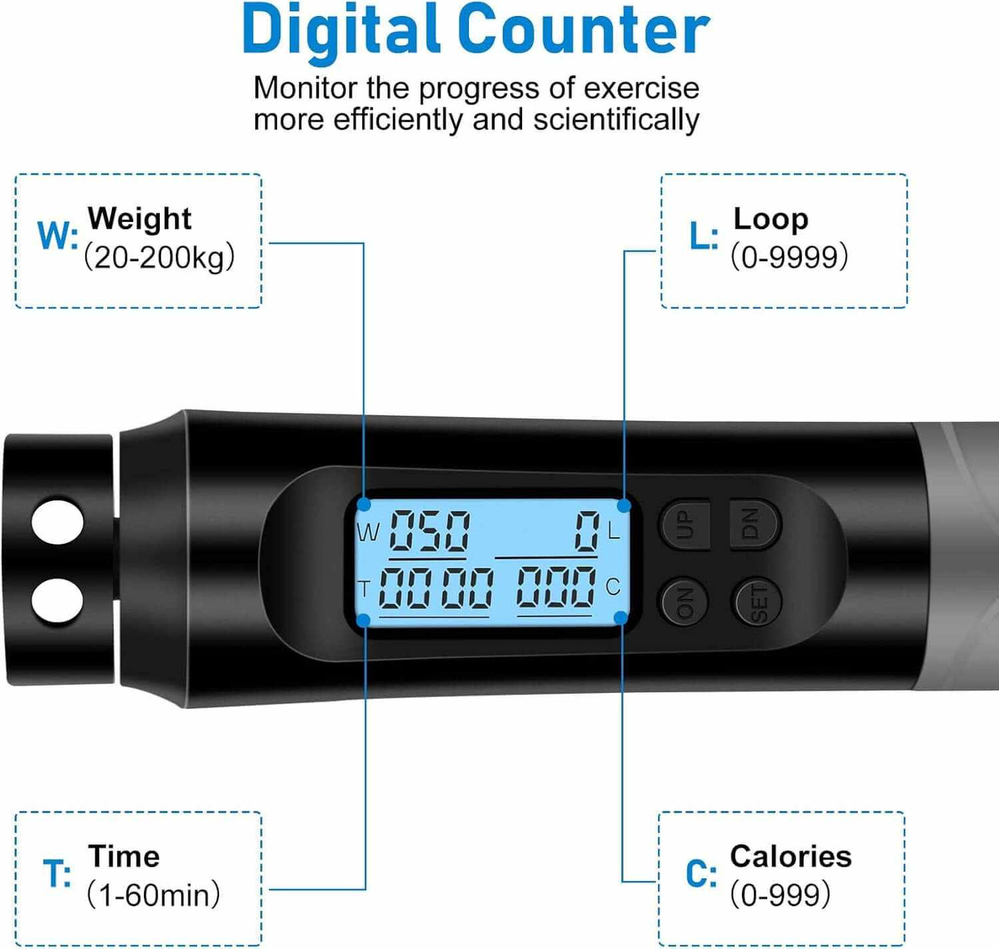 Smart Digital Skipping Rope - CalmCore