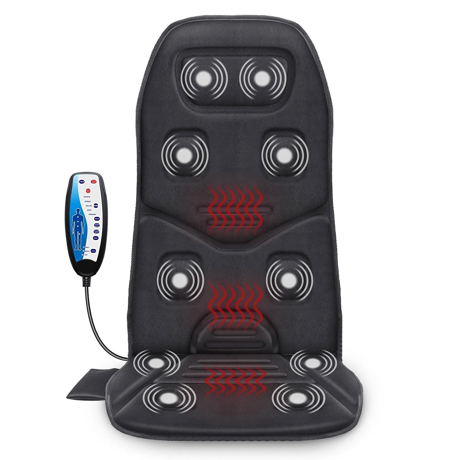 Luxury Heated Massage Cushion – Vibration Massager with Heat for Home, Car & Office