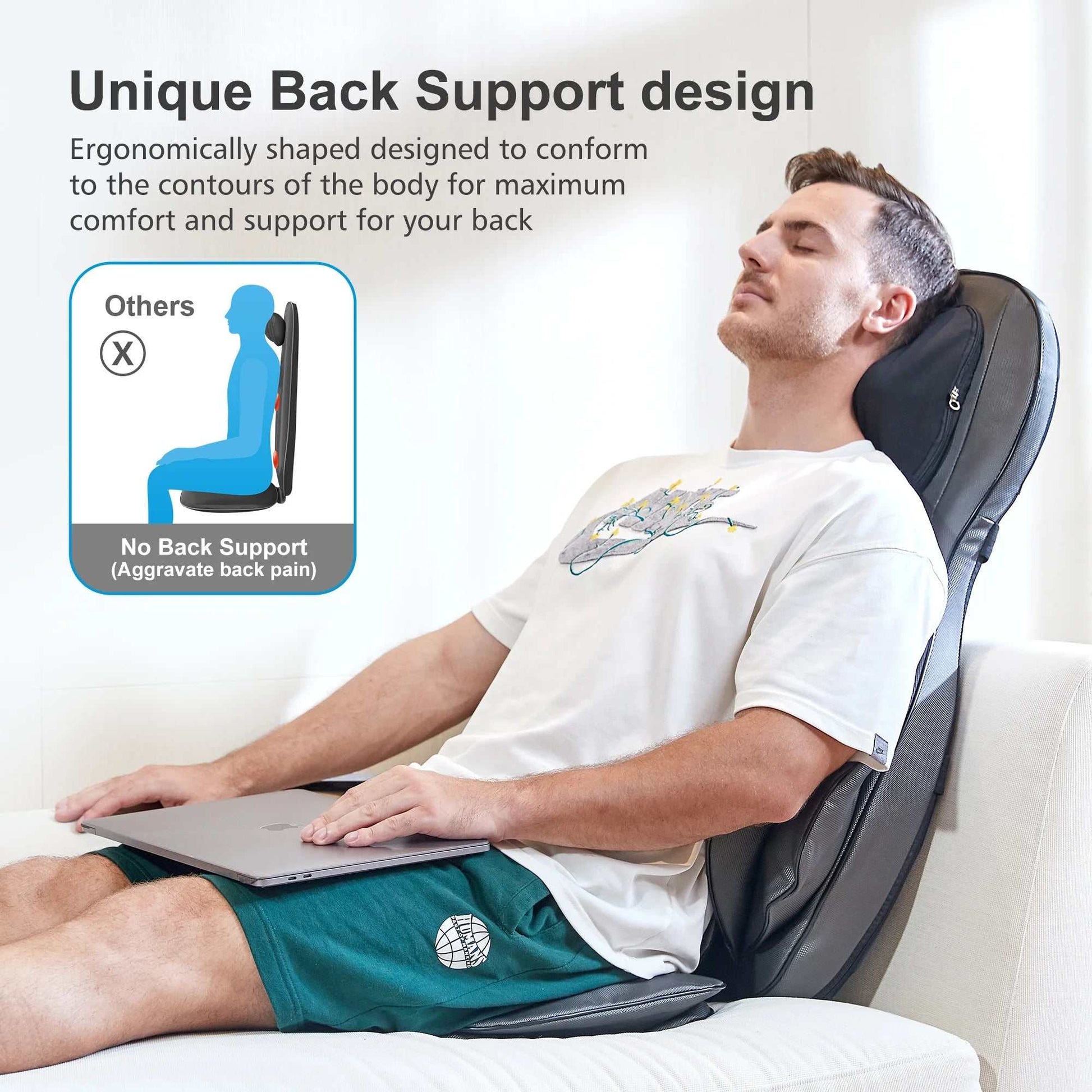 Heated Compression Seat Cushion with Lumbar Support - CalmCore