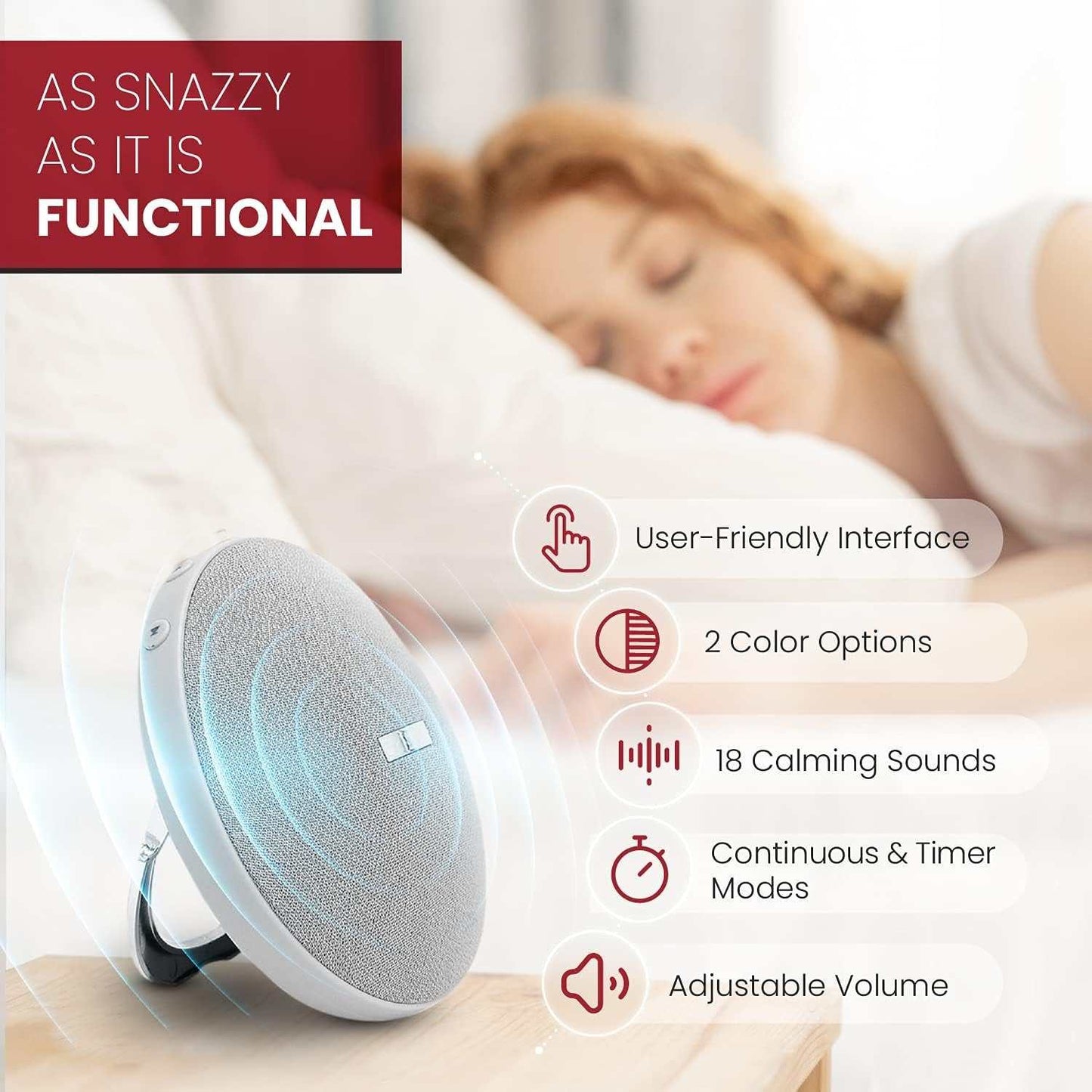 Sleep Therapy White Noise Machine - CalmCore