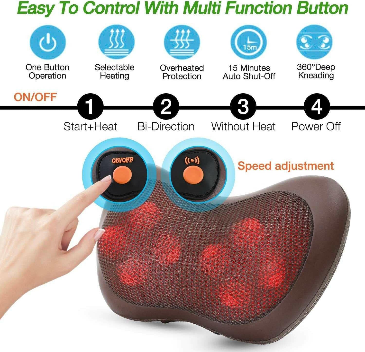 3D Shiatsu Comfort Massager with Heat Function - CalmCore