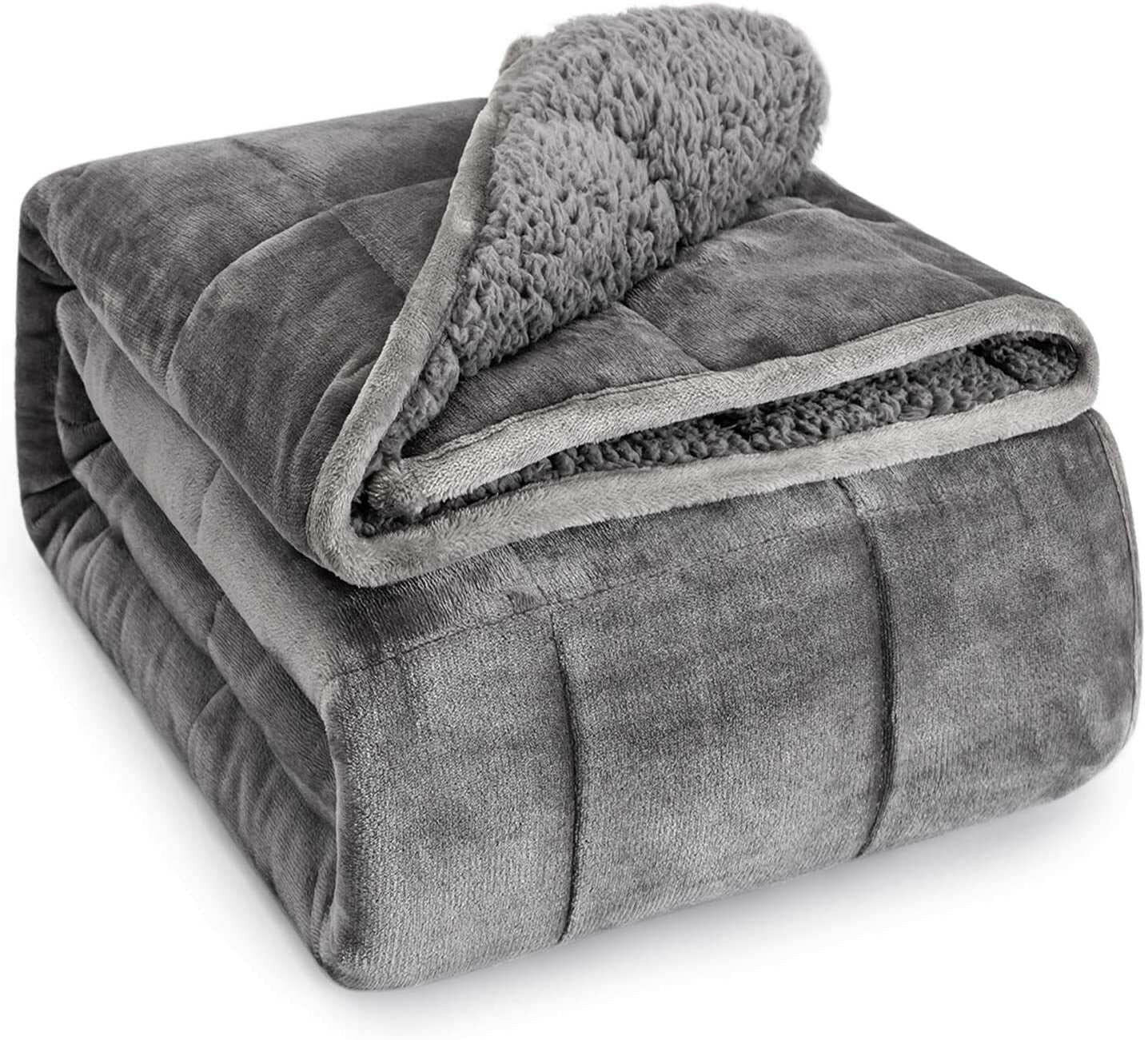 Sherpa Fleece Weighted Blanket - CalmCore