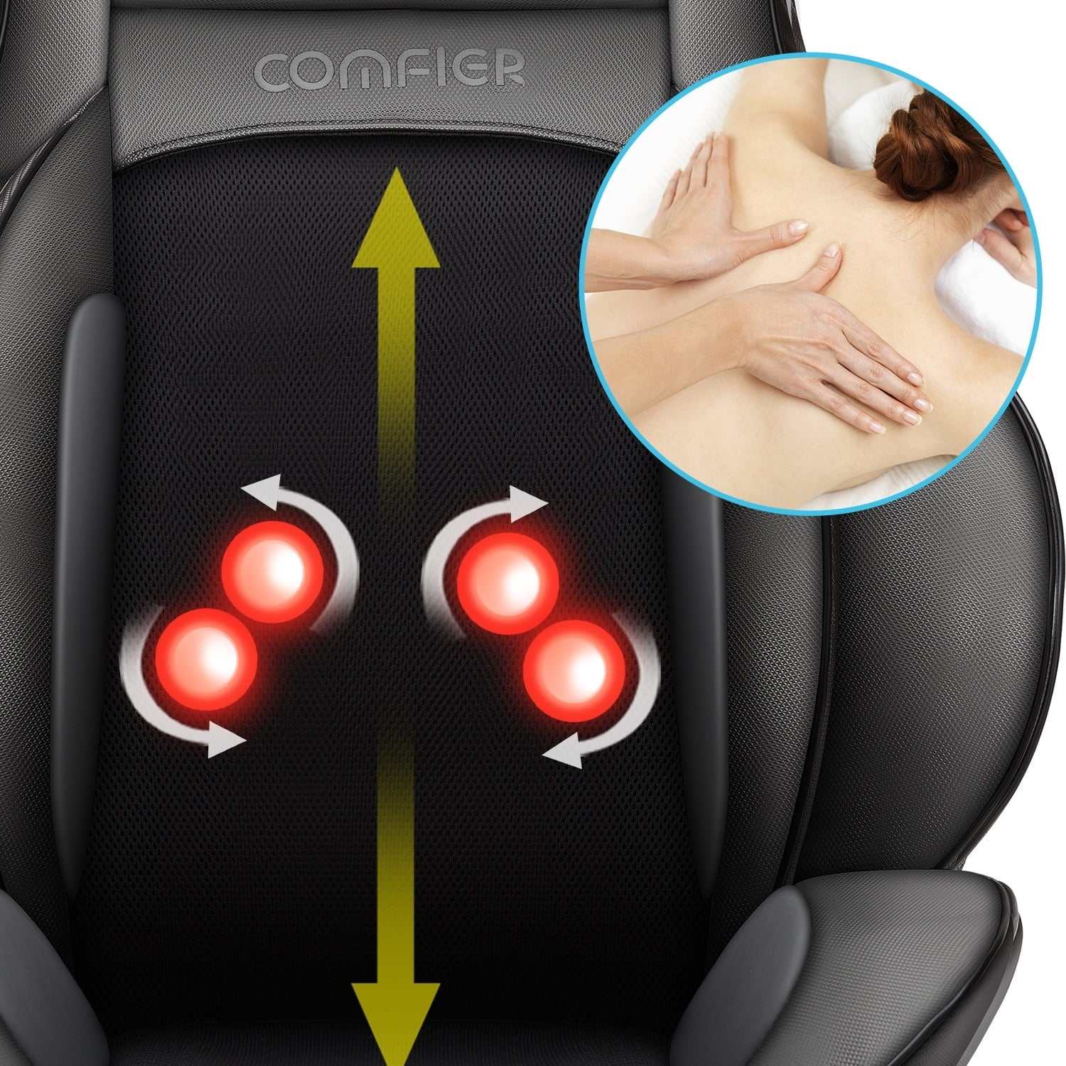 Heated Compression Seat Cushion with Lumbar Support - CalmCore