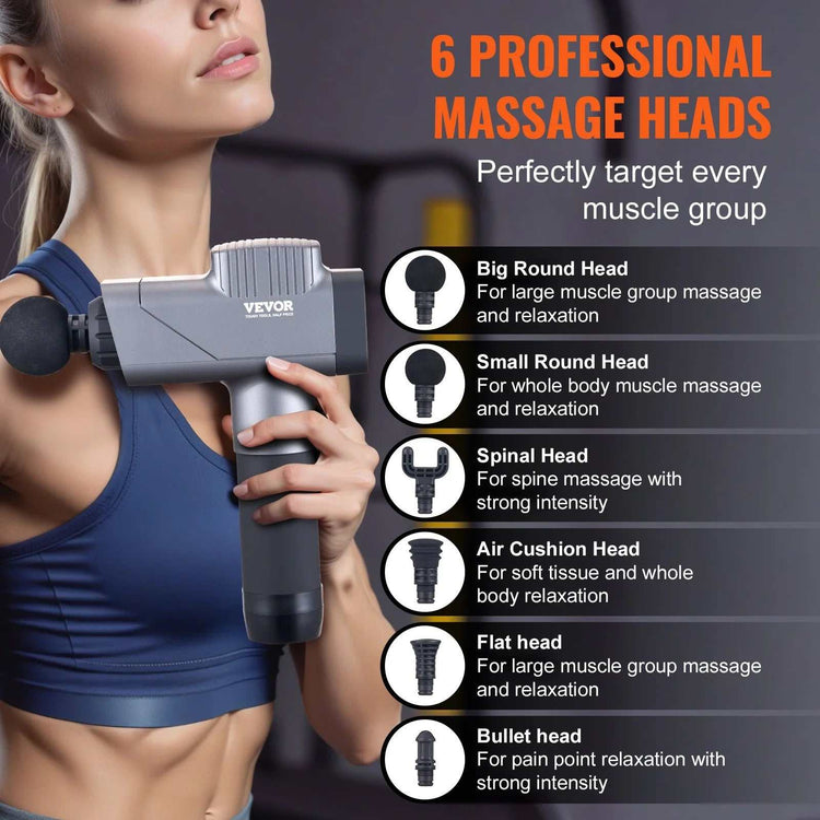 VEVOR Deep Tissue Massage Gun - Revitalize Your Body – Power Through Muscle Fatigue