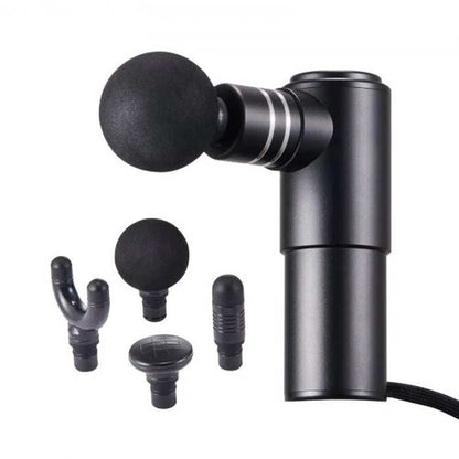 4-speed massage gun with four interchangeable heads for deep tissue muscle relief at home