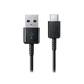 Black USB to USB-C charging cable for fast data transfer and device charging.