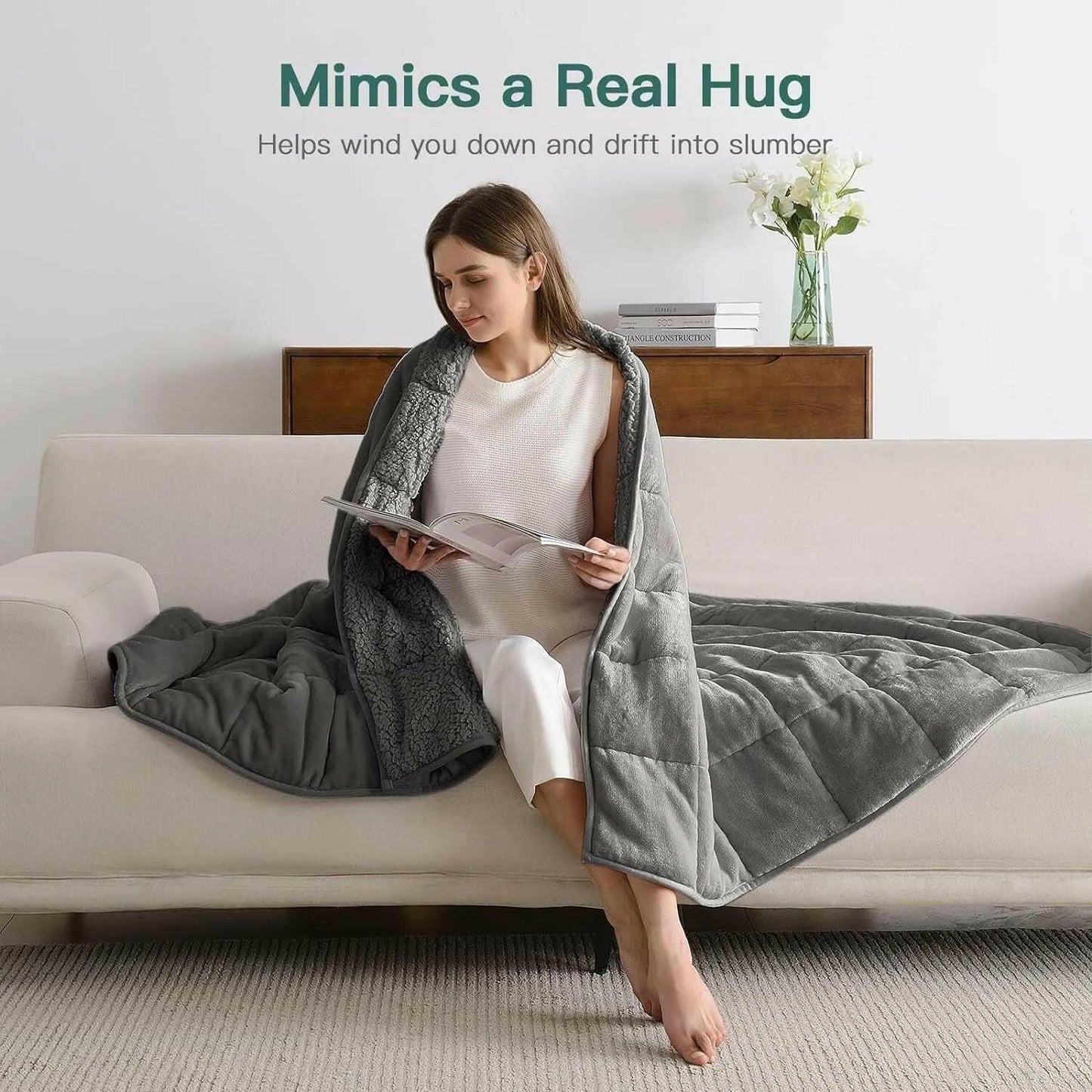 Sherpa Fleece Weighted Blanket - CalmCore