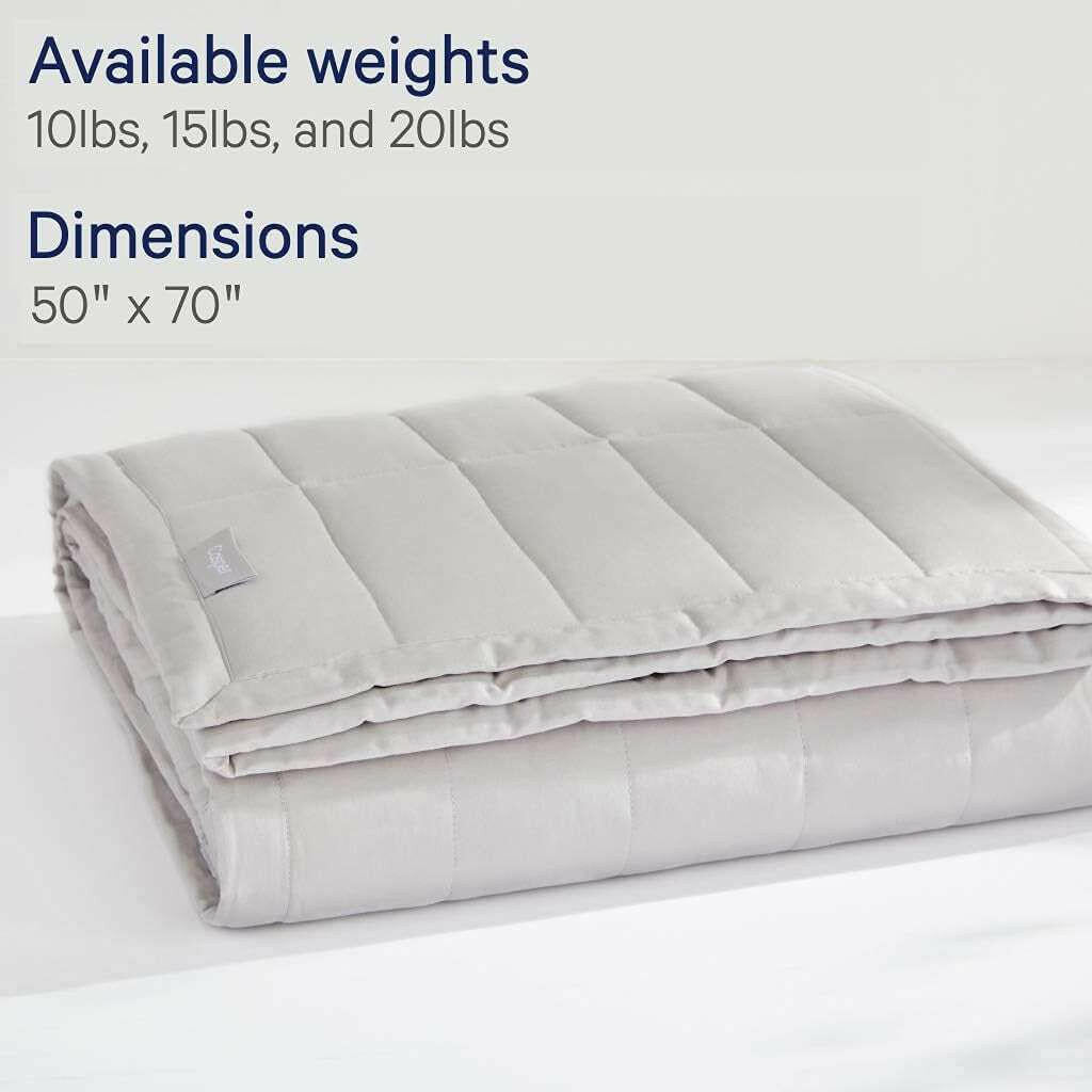20 lb Weighted Blanket – Premium Heavy Blanket for Relaxation & Deep Sleep (Gray) - CalmCore