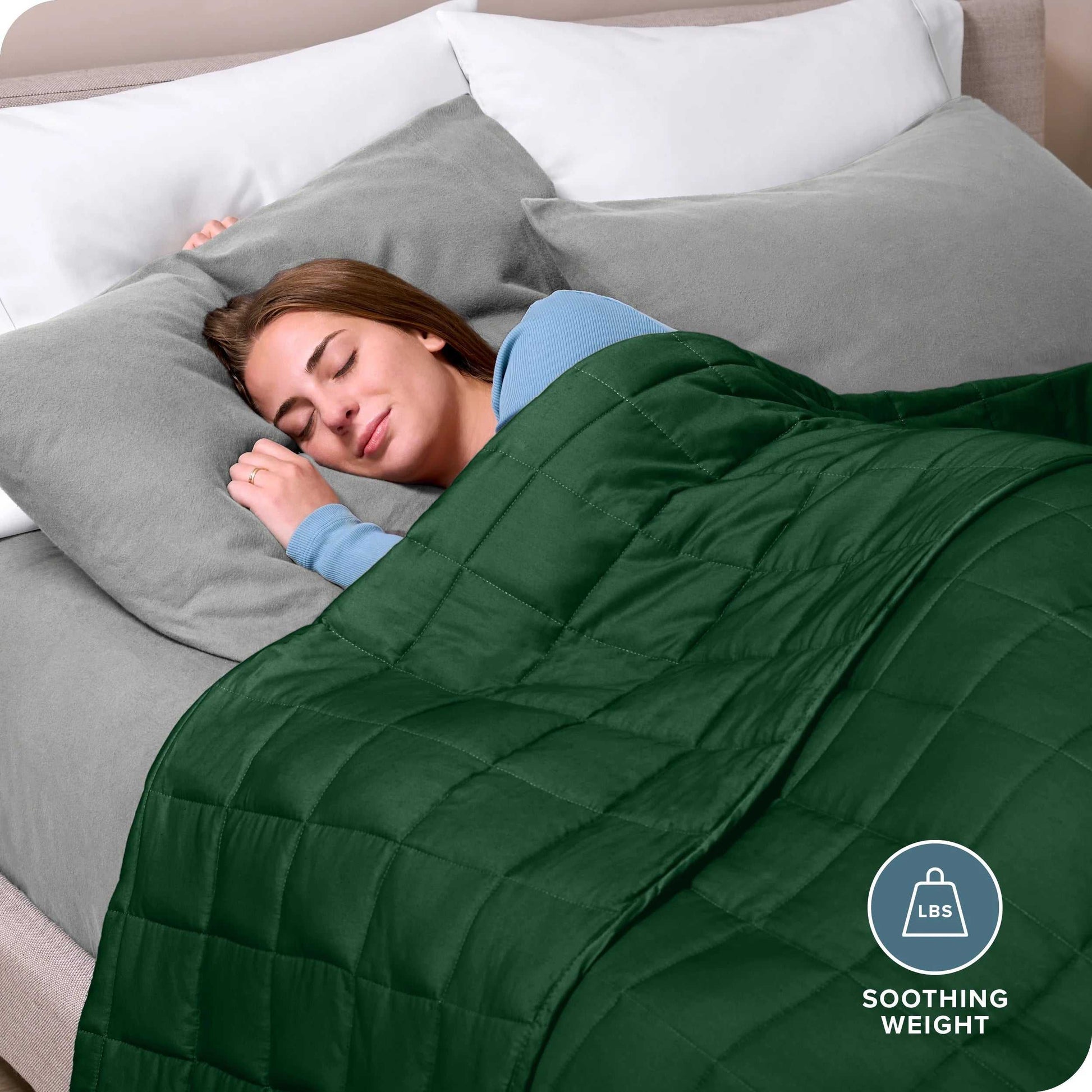 Bare Home 100% Cotton Weighted Blanket – Ultra Soft, Premium Quality for Adults - CalmCore