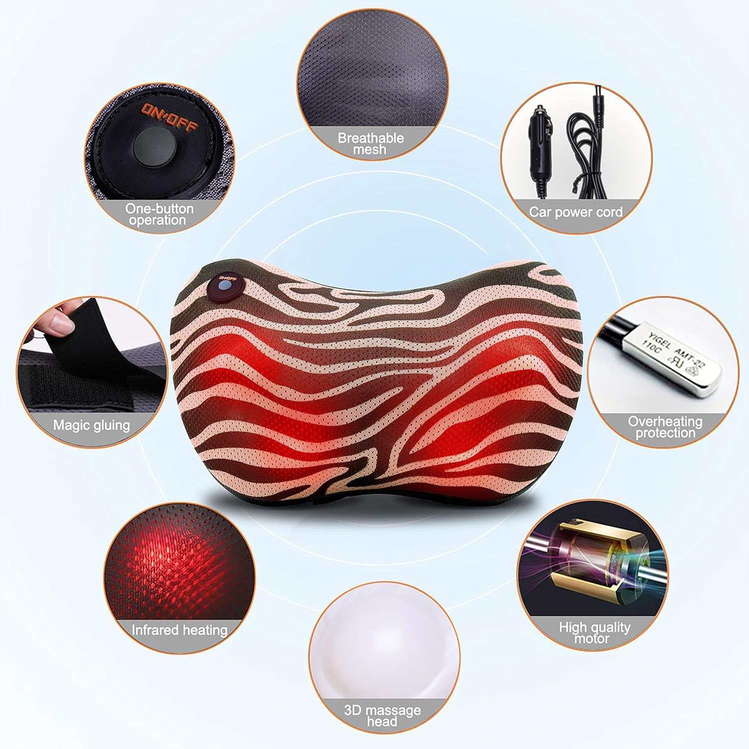Shiatsu Back & Neck Massager with Heat – Deep Tissue Relief for Full Body Relaxation! 🔥