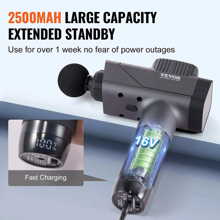 VEVOR Deep Tissue Massage Gun - Revitalize Your Body – Power Through Muscle Fatigue