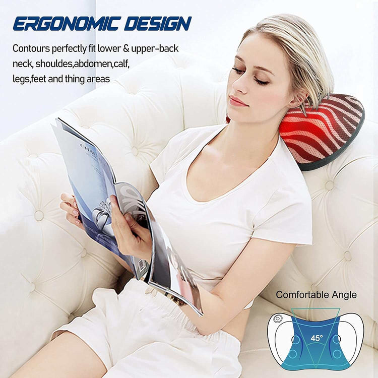 Shiatsu Back & Neck Massager with Heat – Deep Tissue Relief for Full Body Relaxation! 🔥